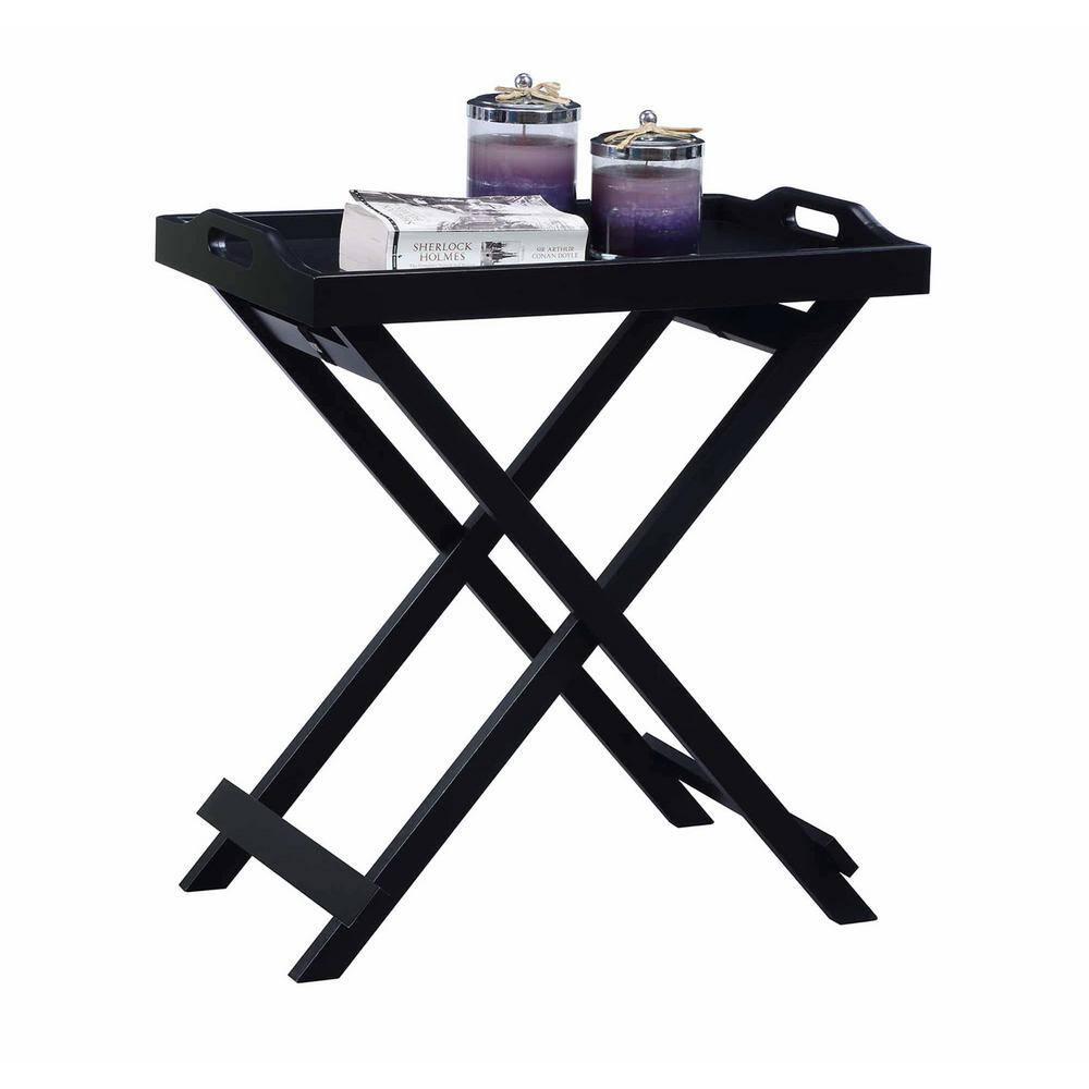 Convenience Concepts Designs2Go Folding Tray Table, Black