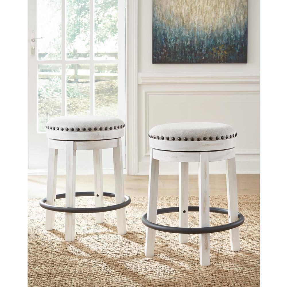 Daiah Swivel Upholstered Counter Stool