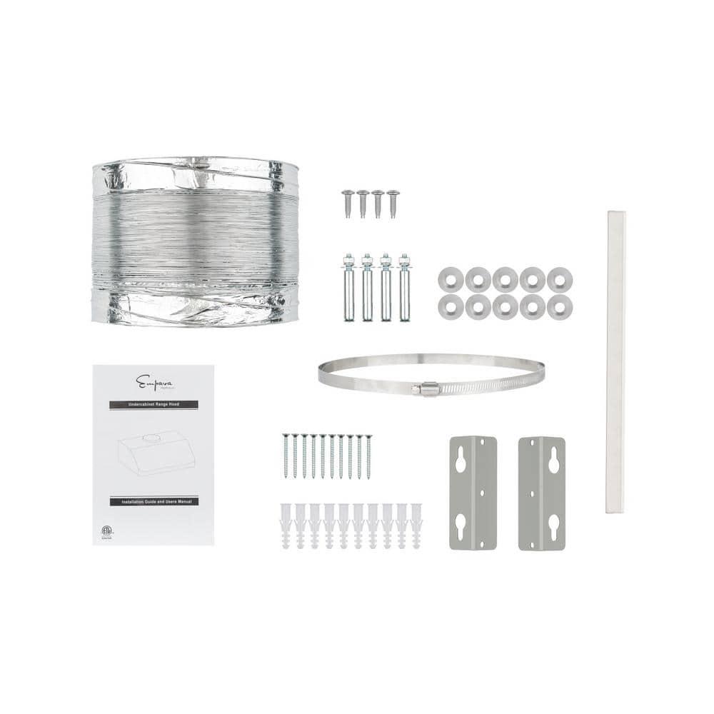 Empava 30" Metal 500 CFM Ducted (Vented) Wall Range Hood with Baffle Filter