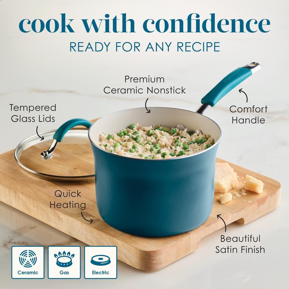 Rachael Ray Rachael Ray Cucina Ceramic Nonstick Cookware Pots And Pans Set, 10 Piece