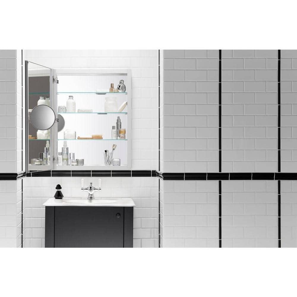 Verdera® Recessed or Surface Mount Medicine Cabinet with 3 Adjustable Shelves