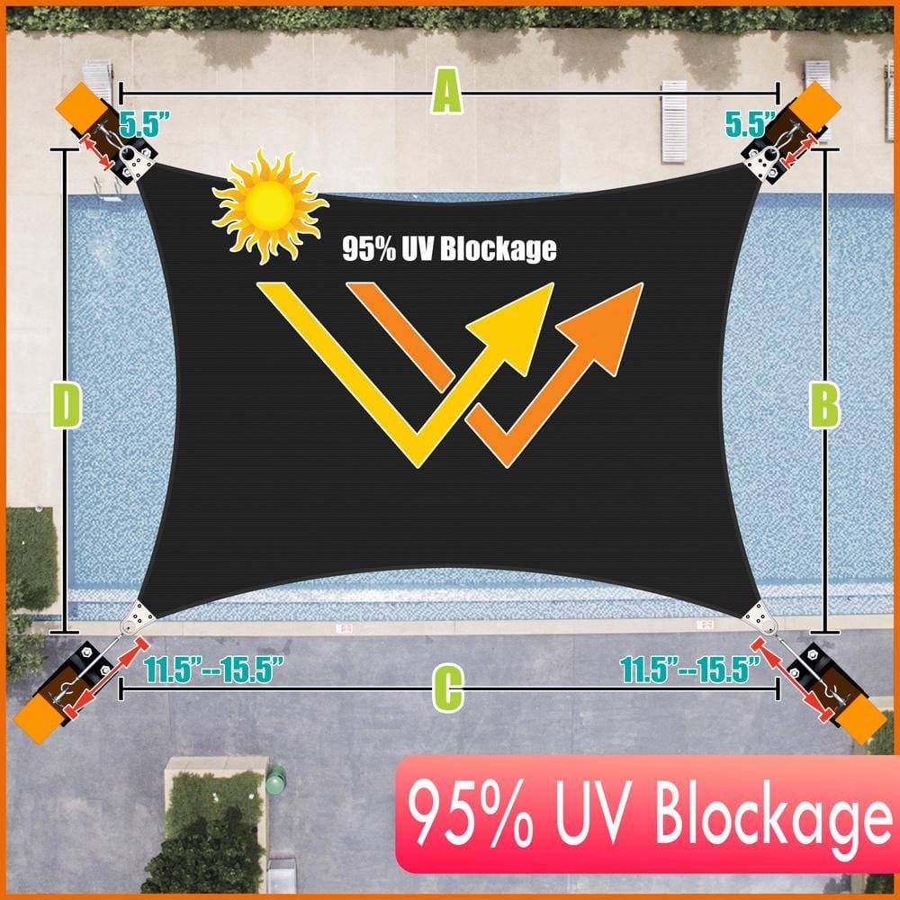 ColorTree Customizable 260 GSM Heavy-Duty Super Ring Sun Shade Sail – Durable & UV-Resistant