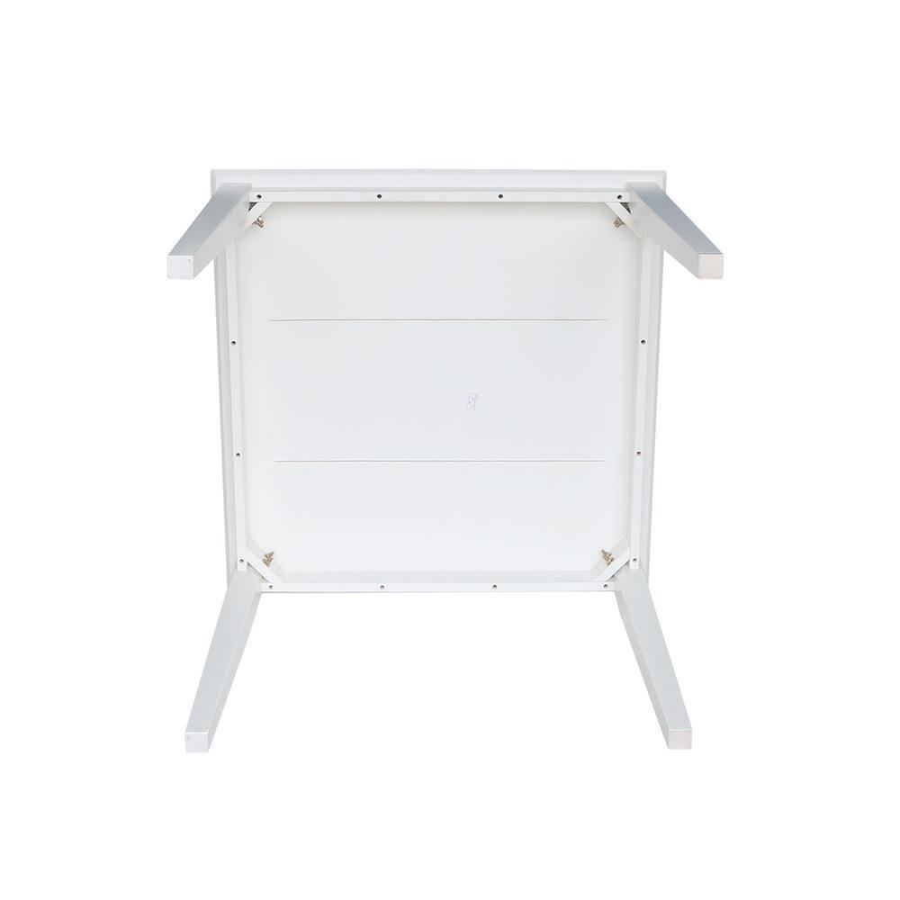 International Concepts Solid Wood Top Table - Dining Height - in White