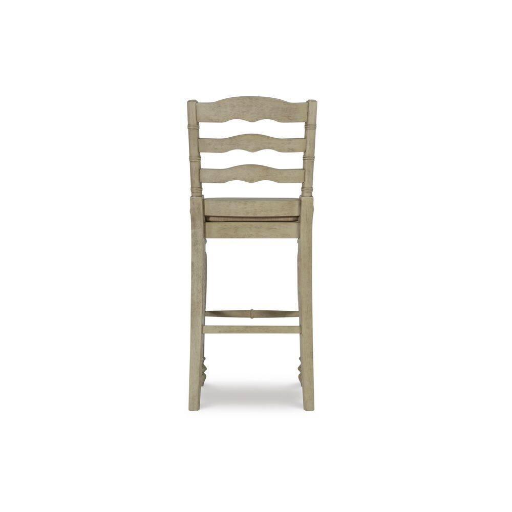 Marino Padded Seat Barstool 30" Height, Farmhouse Design, Linon: Rubberwood Frame, Linen Weave