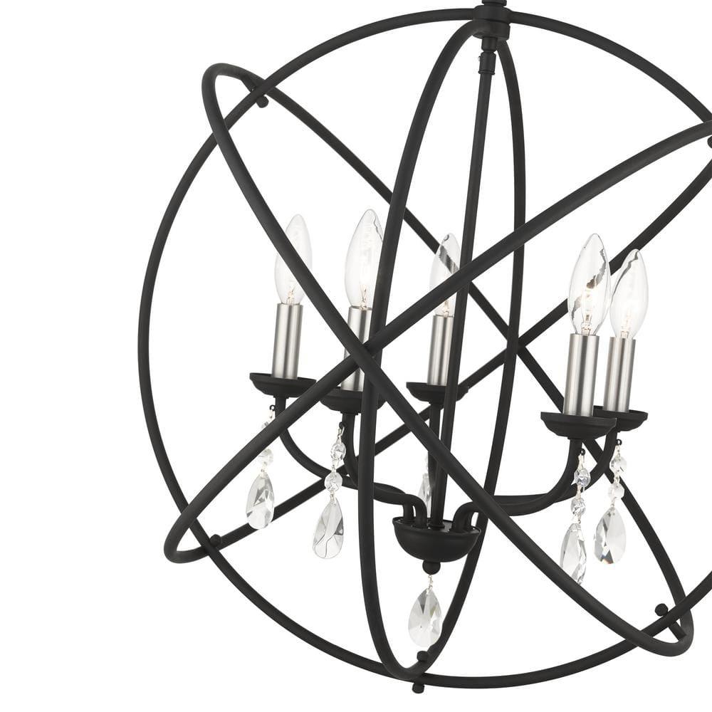 Livex Lighting Aria 5 - Light Chandelier in  Black