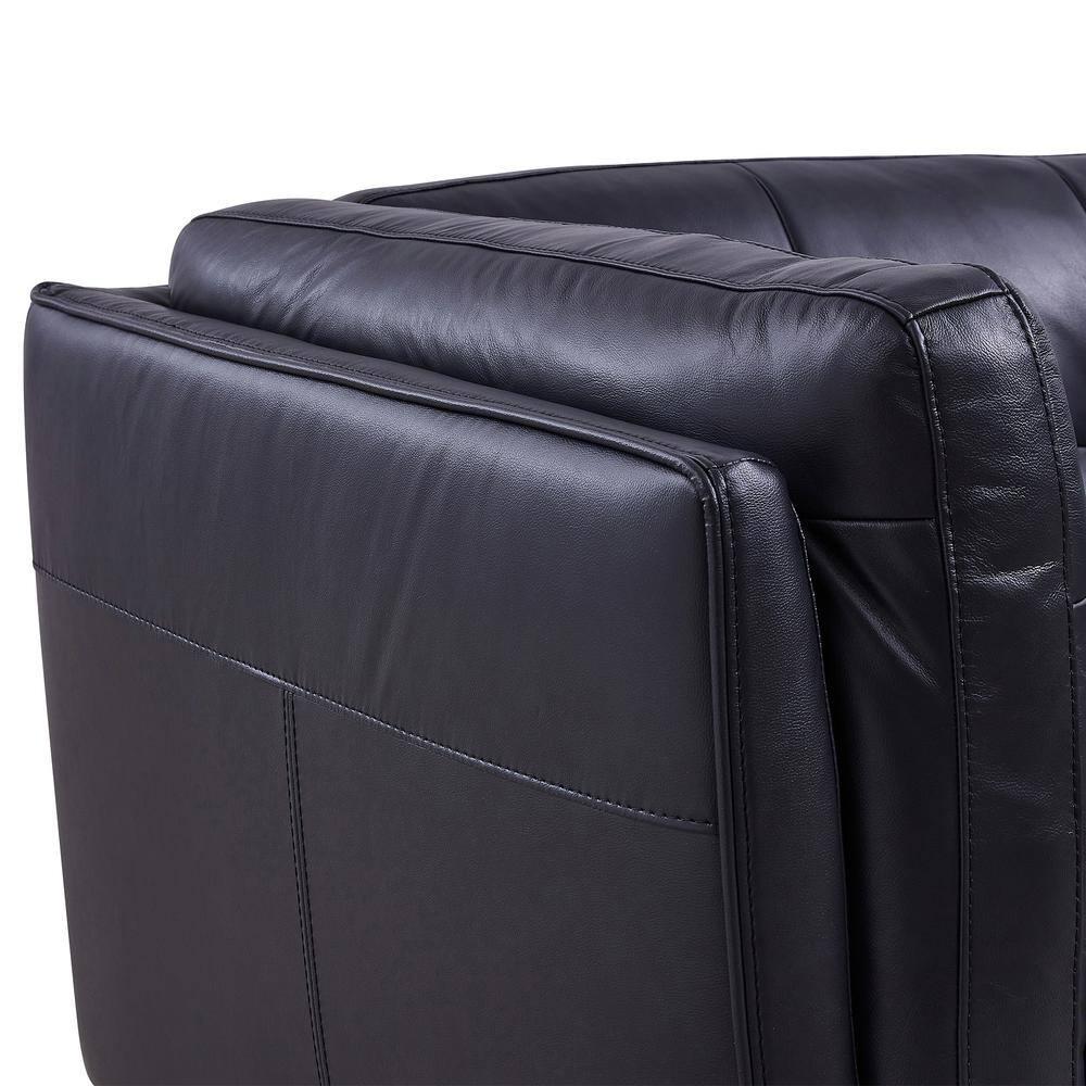 Primrose Navy Top Grain Leather Power Recliner Sofa
