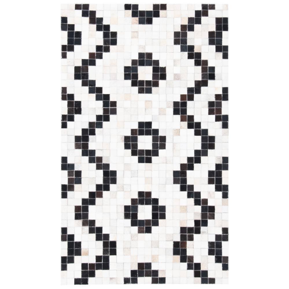Studio Leather STL811 Hand Woven Area Rug - Ivory/Black - 3'x5' - Safavieh.