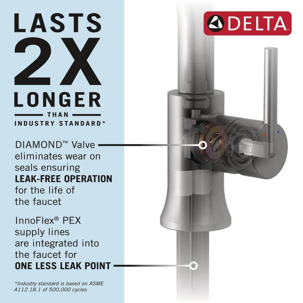 Zura Single Hole Touch2O Bathroom Faucet with Touchless Technology