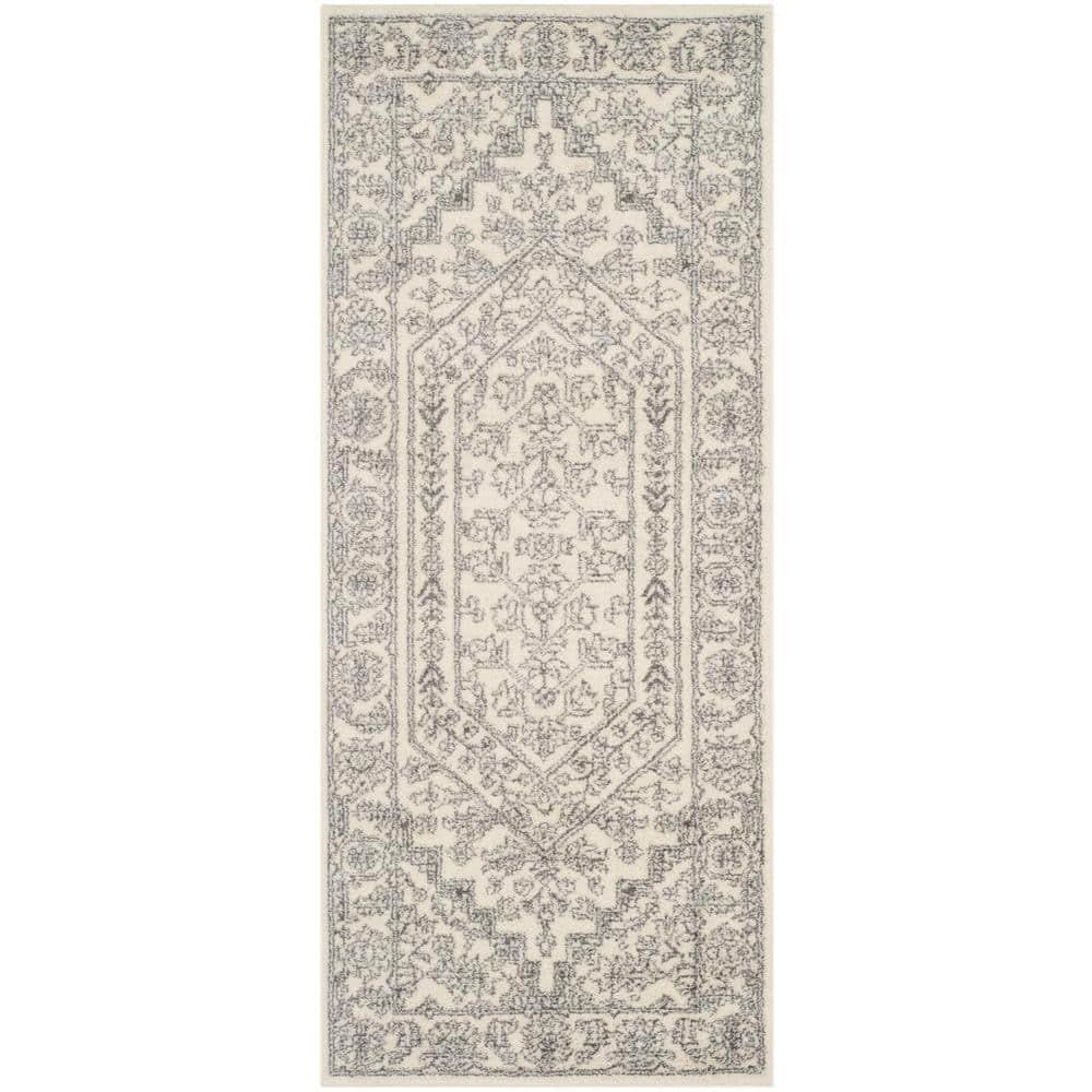 Adirondack ADR108 Power Loomed Runner Rug  Ivory / Silver 2'-6" X 6' - Safavieh.
