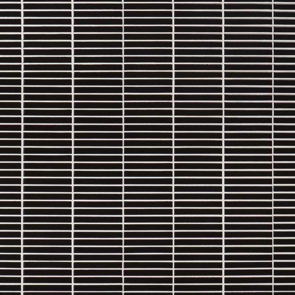 Monogram Stacked 11.19 In. X 11.9 In. Glossy Porcelain Mosaic Floor And Wall Tile (0.92 Sq. Ft. / Each)