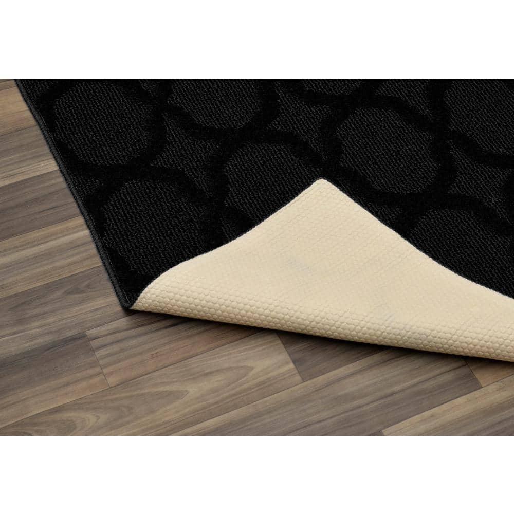 Garland Rug Sparta Indoor Rug Set, 3 Piece Set (2'x5',3'x4', 5'x7') Black