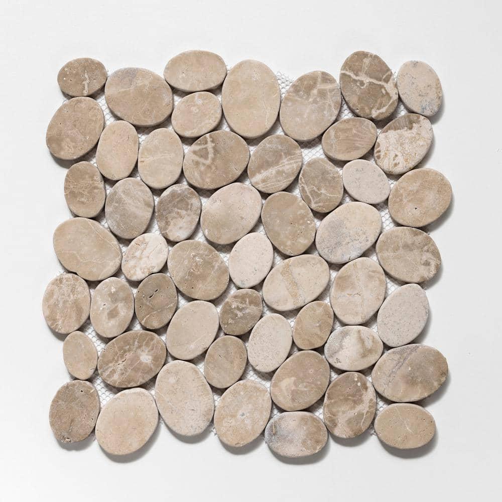 Cruz Bay Studio Natural Stone Pebbles Mosaic Wall & Floor Tile