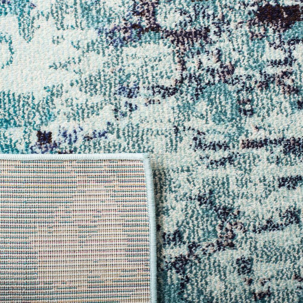 Madison MAD425 Power Loomed Indoor Area Rug - Turquoise/Navy - 4'x6' - Safavieh