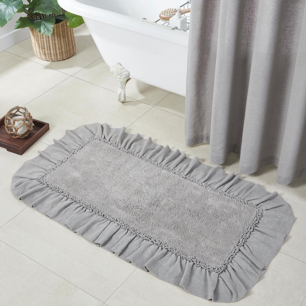Burlap Dove Grey Bathmat 27x48  VHC Brands