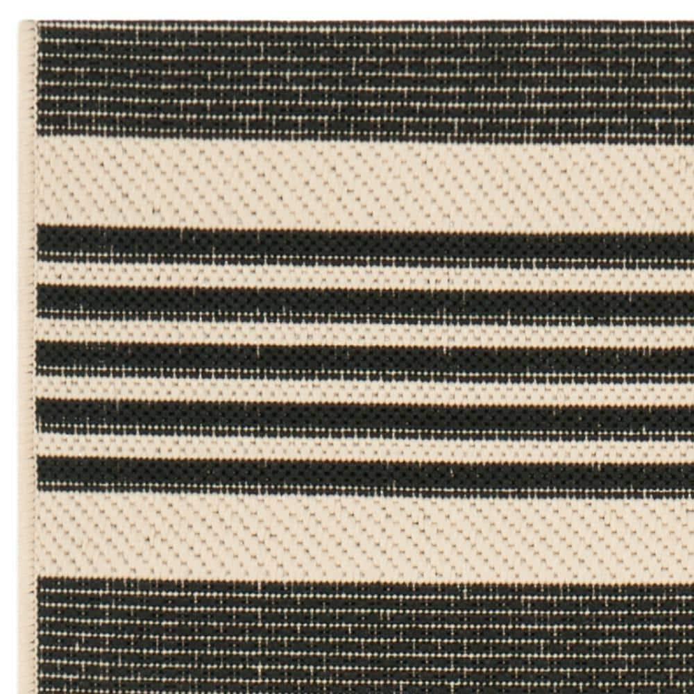 Courtyard CY6062 Power Loomed Indoor/Outdoor Runner Rug - Black/Bone - 2'3"x6'7" - Safavieh.
