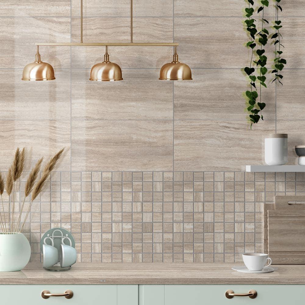 Roswell 11.72 in. x 23.69 in. Polished Porcelain Floor and Wall Tile (15.5 Sq. Ft. / Case)