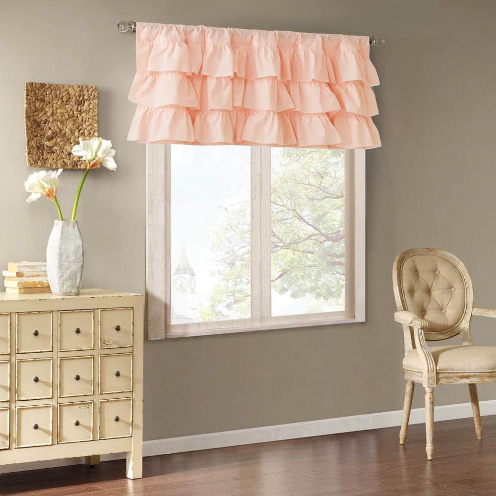 Madison Park Anna Cotton Oversized Ruffle 50" Window Valance