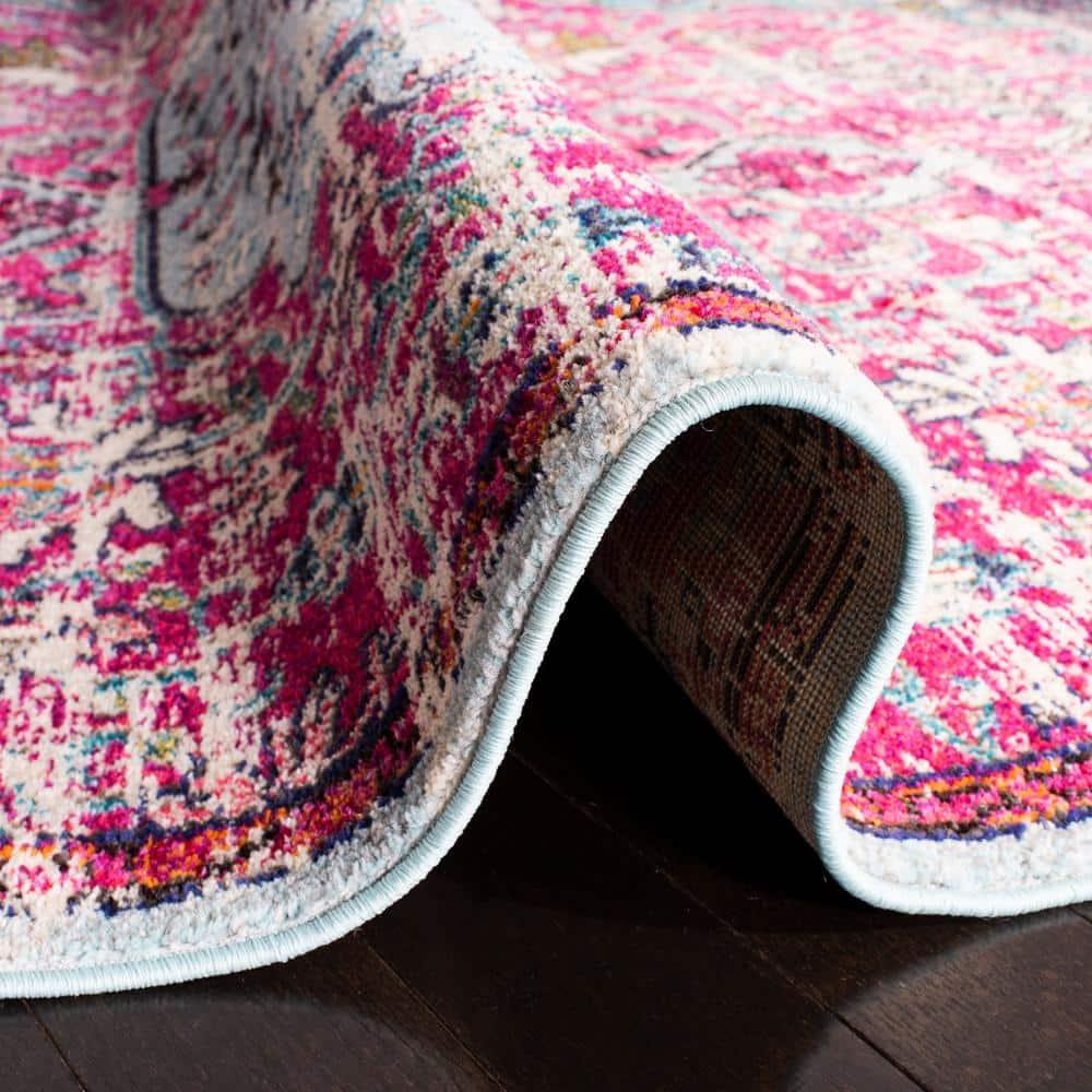 Madison MAD447 Power Loomed Indoor Area Rug - Fuchsia/Teal - 9'x12' - Safavieh