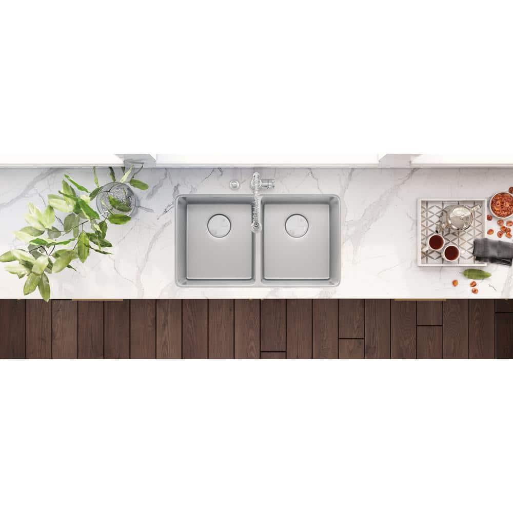 Ruvati RVM5077 Ruvati 28-inch Undermount Kitchen Sink 50/50 Double Bowl 16 Gauge Stainless Steel