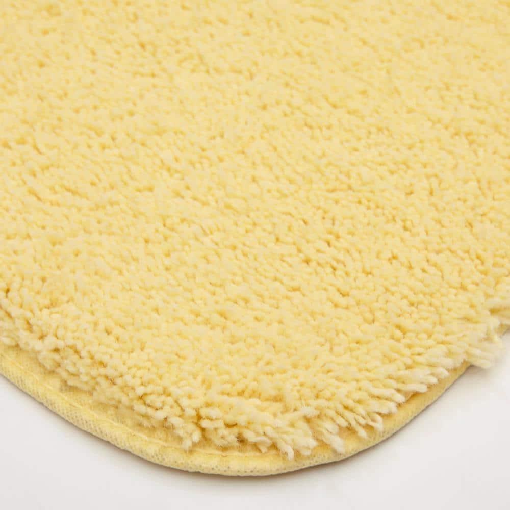 Mohawk Home Pure Perfection Nylon Bath Rug Contour, Butter Cream 1'8" x 2'