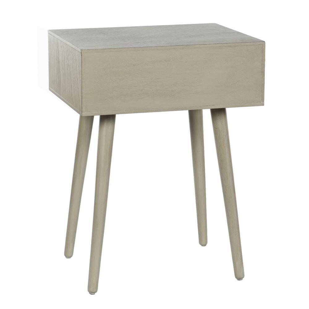 Arthur 24" Restoration Gray Wood and Metal End Table