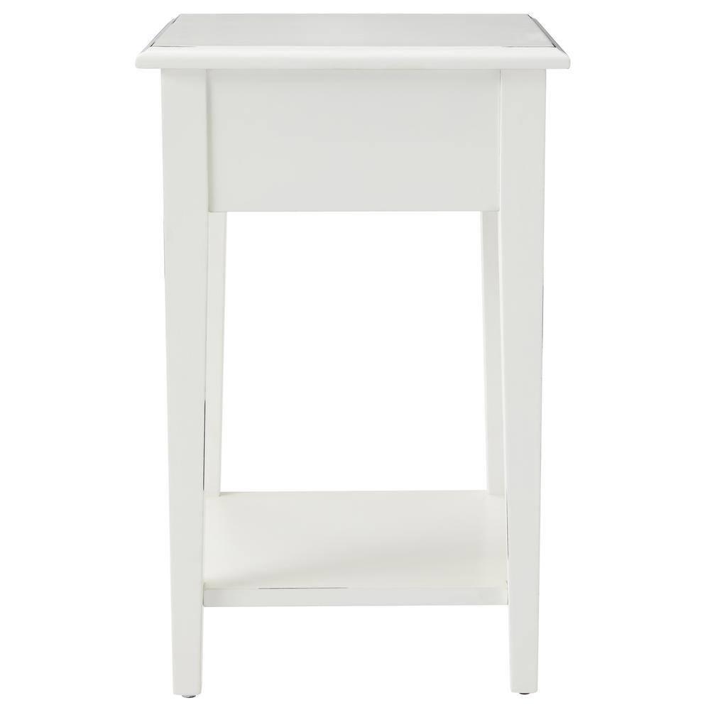 Leick Home Haven Ridge Square End Table in Farmhouse White