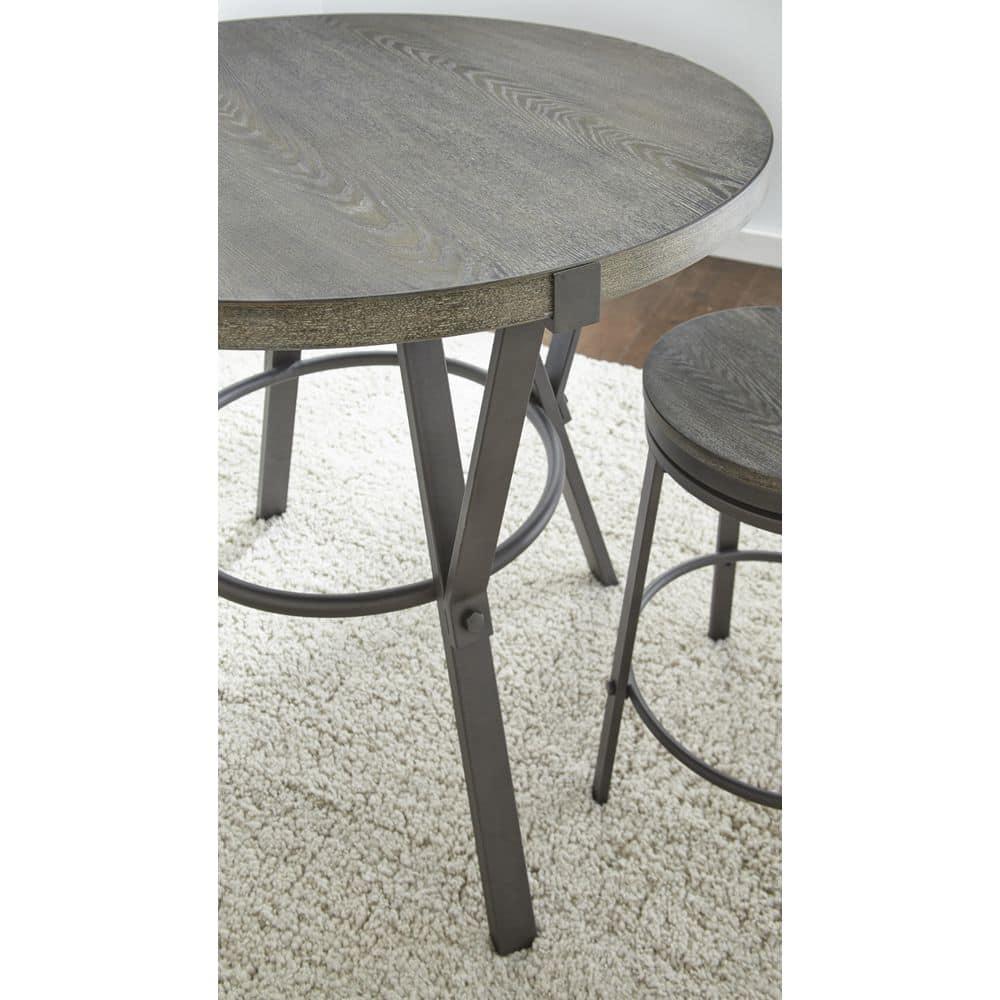 Steve Silver Co. Portland Round Counter Table Gray