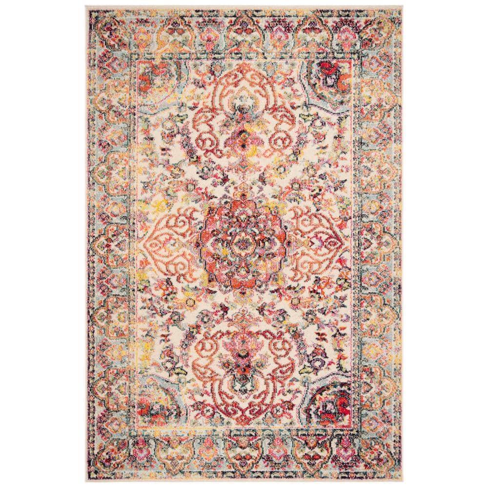 Madison MAD256 Power Loomed Area Rug - Ivory/Red - 4'x6' - Safavieh.
