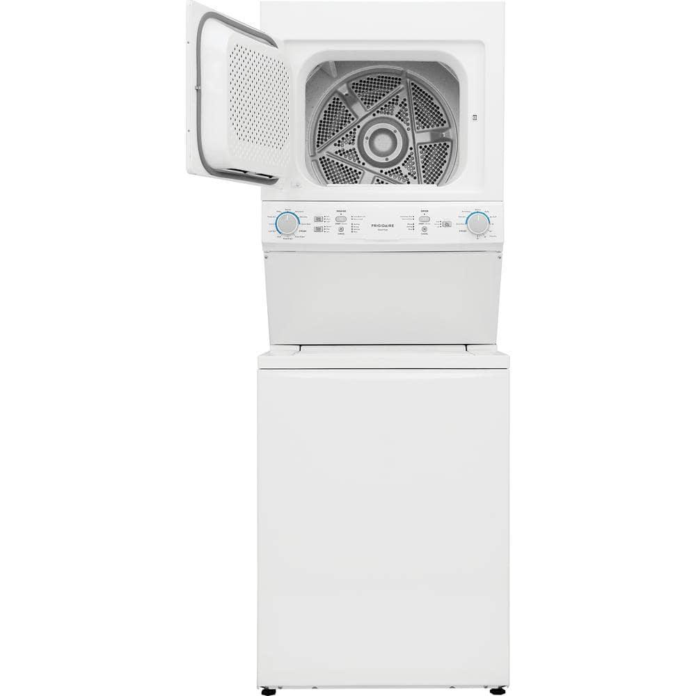Frigidaire Electric Long Vent Stacked Laundry Center - 3.9 Cu. Ft Washer and 5.5 Cu. Ft. Dryer