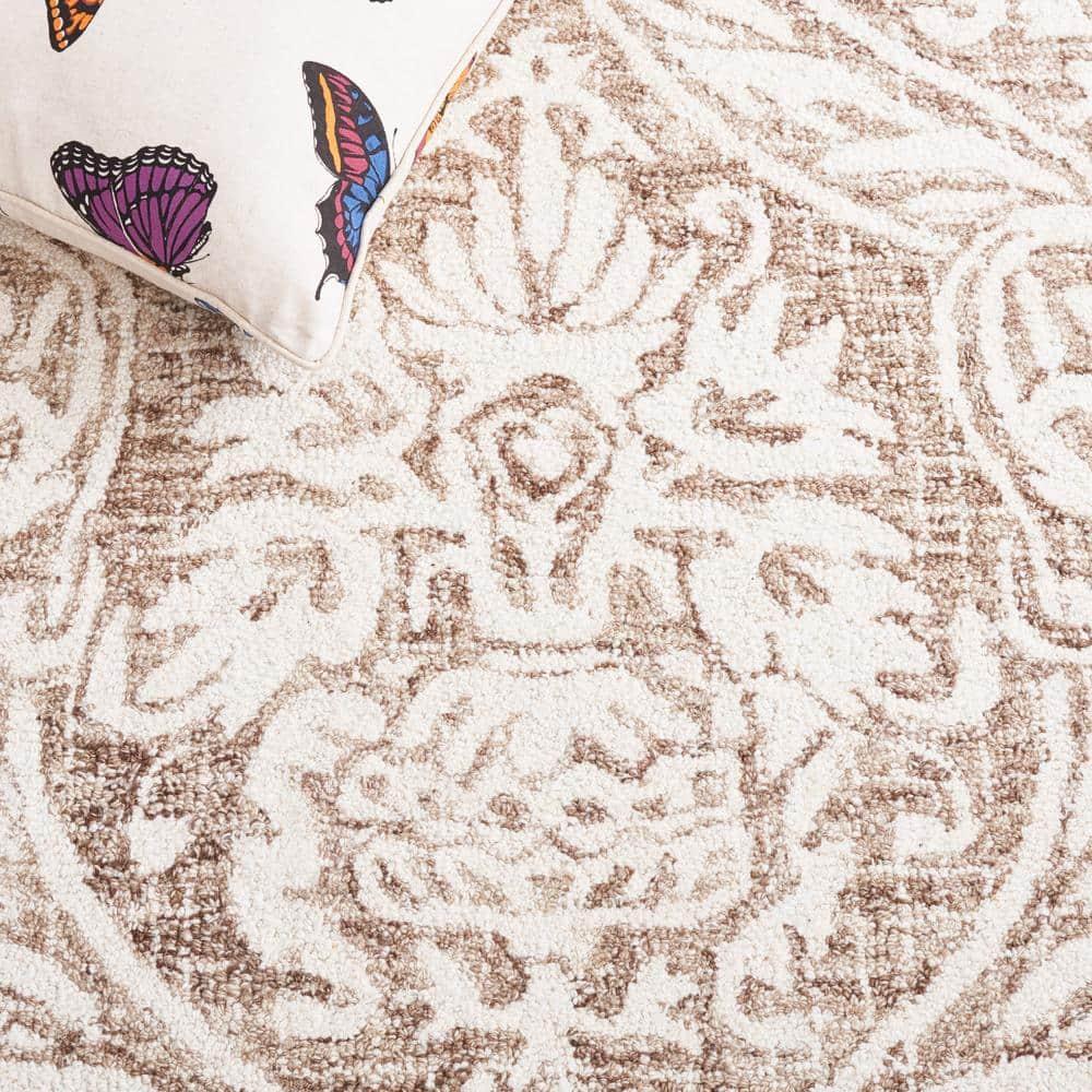 Abstract ABT204 Handmade Indoor Area Rug - Ivory/Beige - 8'x10' - Safavieh