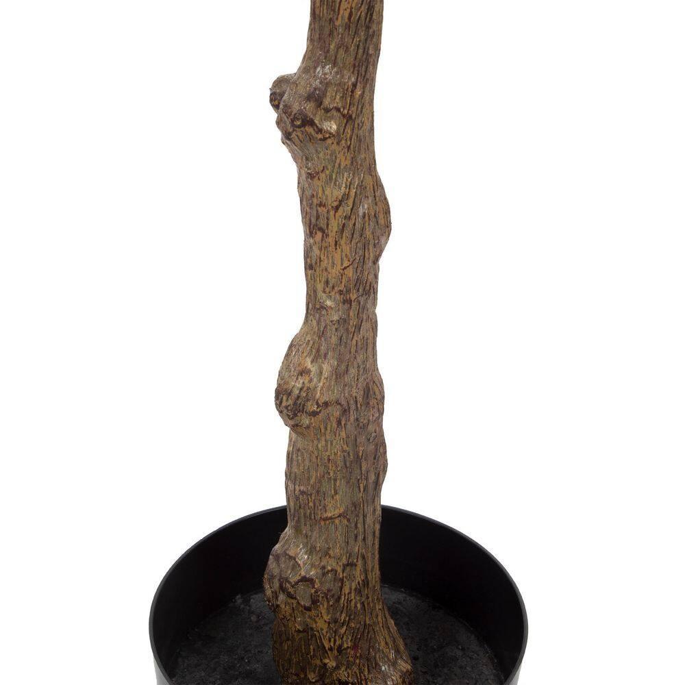 Artificial Rubber Plant - 51-Inch Faux Tree with Natural-Feel Leaves - Realistic Potted Indoor Plant for Office or Home Decor by Pure Garden (Green)