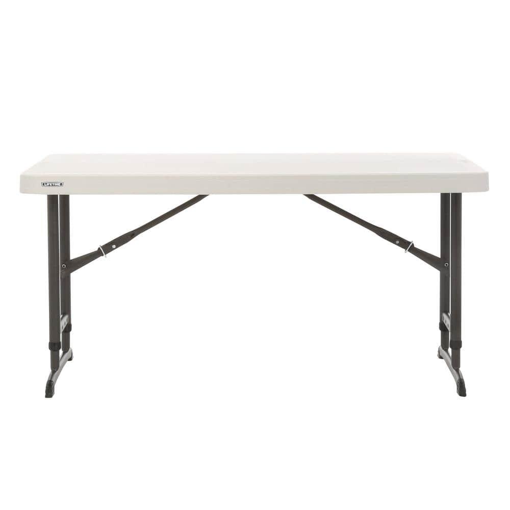 Lifetime 4 Foot Rectangle Folding Table Indoor/Outdoor Commercial Grade, Almond (80387)