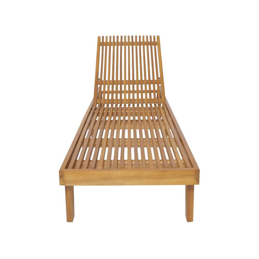 Christopher Knight Home Nadine Outdoor Adjustable Wood Chaise Lounge by  Teak