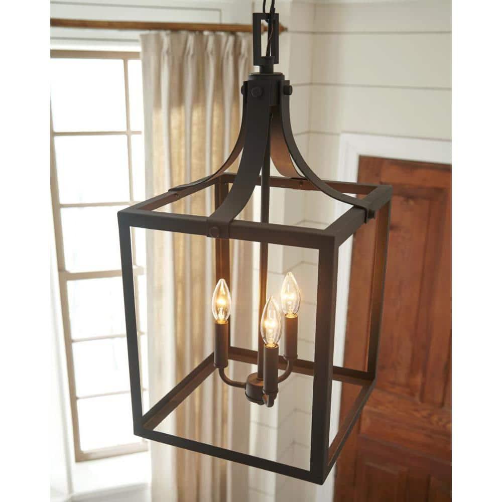 Labette 4-Light Black Hall-Foyer Hanging Pendant