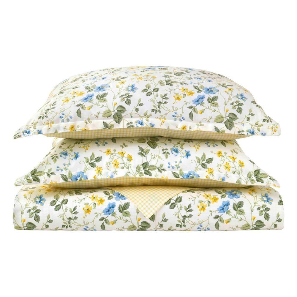 Laura Ashley Laura Ashley Meadow Floral Cotton Blue Duvet Cover Set