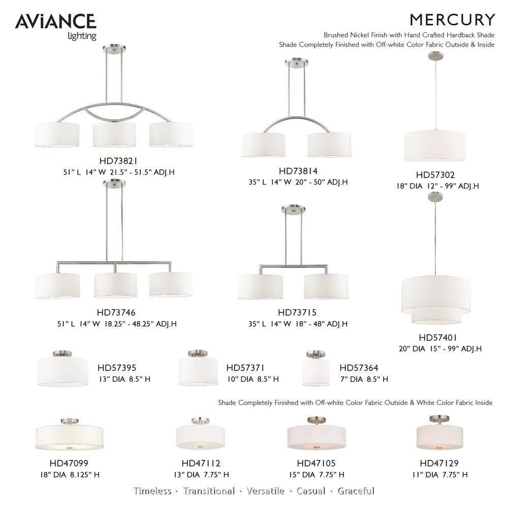 Livex Lighting Meridian 1 - Light Semi-Flush Mount in  Brushed Nickel