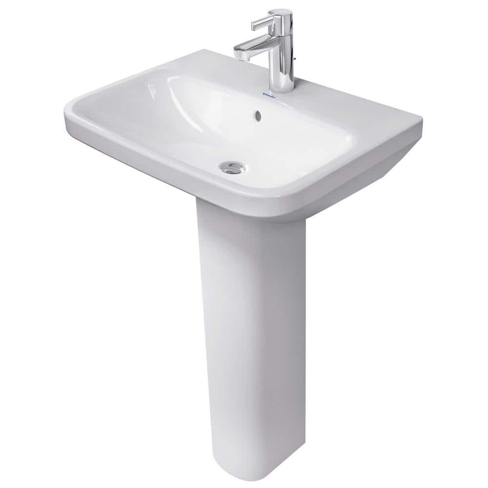 DuraStyle Ceramic 22" Wall Mount Bathroom Sink with Overflow