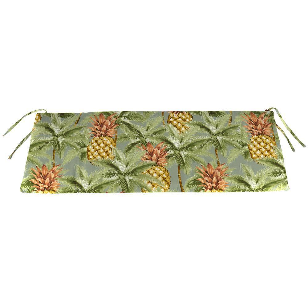 Jordan Manufacturing Sunbrella 48" x 18" Canvas Rust Solid Rectangular Outdoor Settee Swing Bench Cushion with Ties