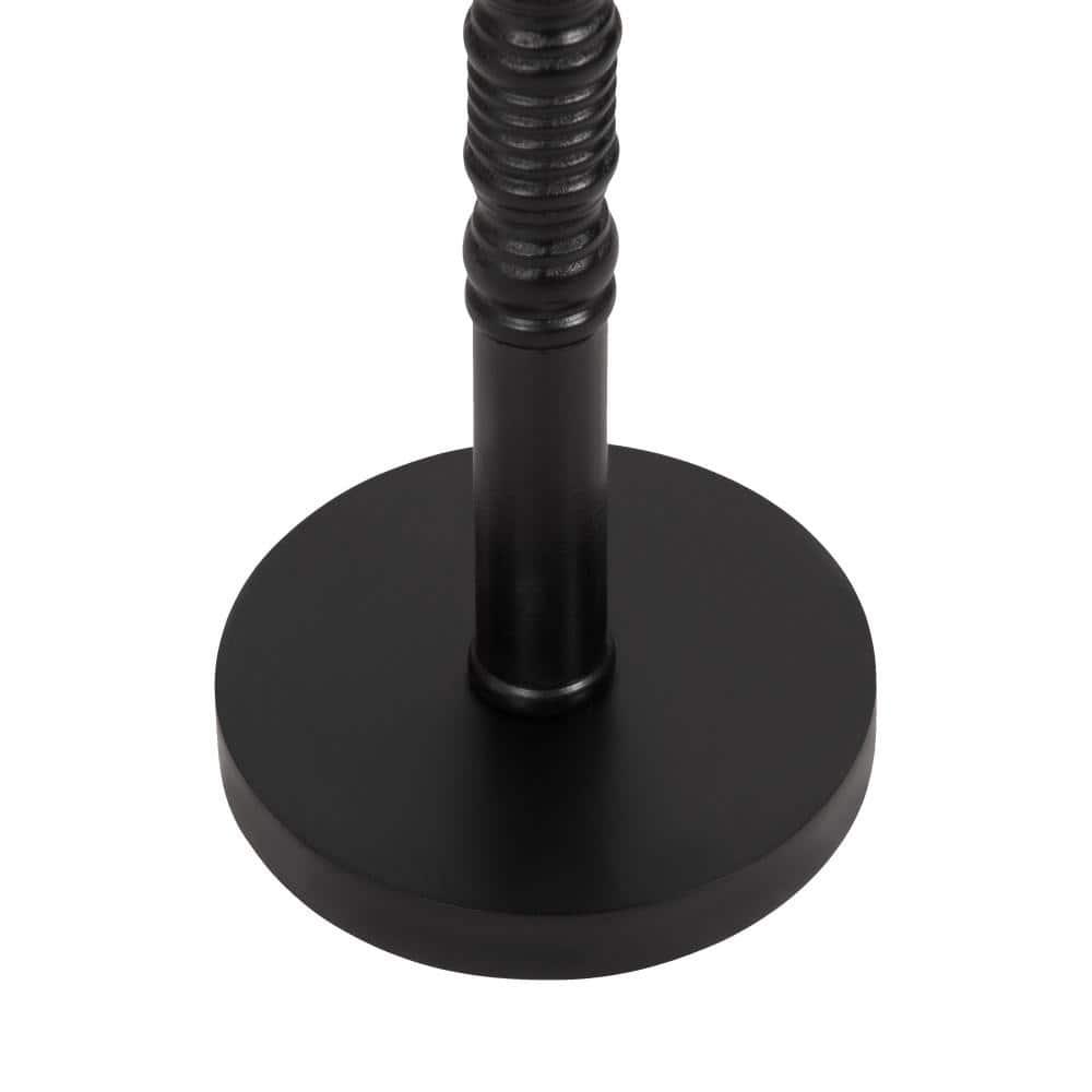 Kate and Laurel Bellport Pedestal End Table, 10x10x22, Black