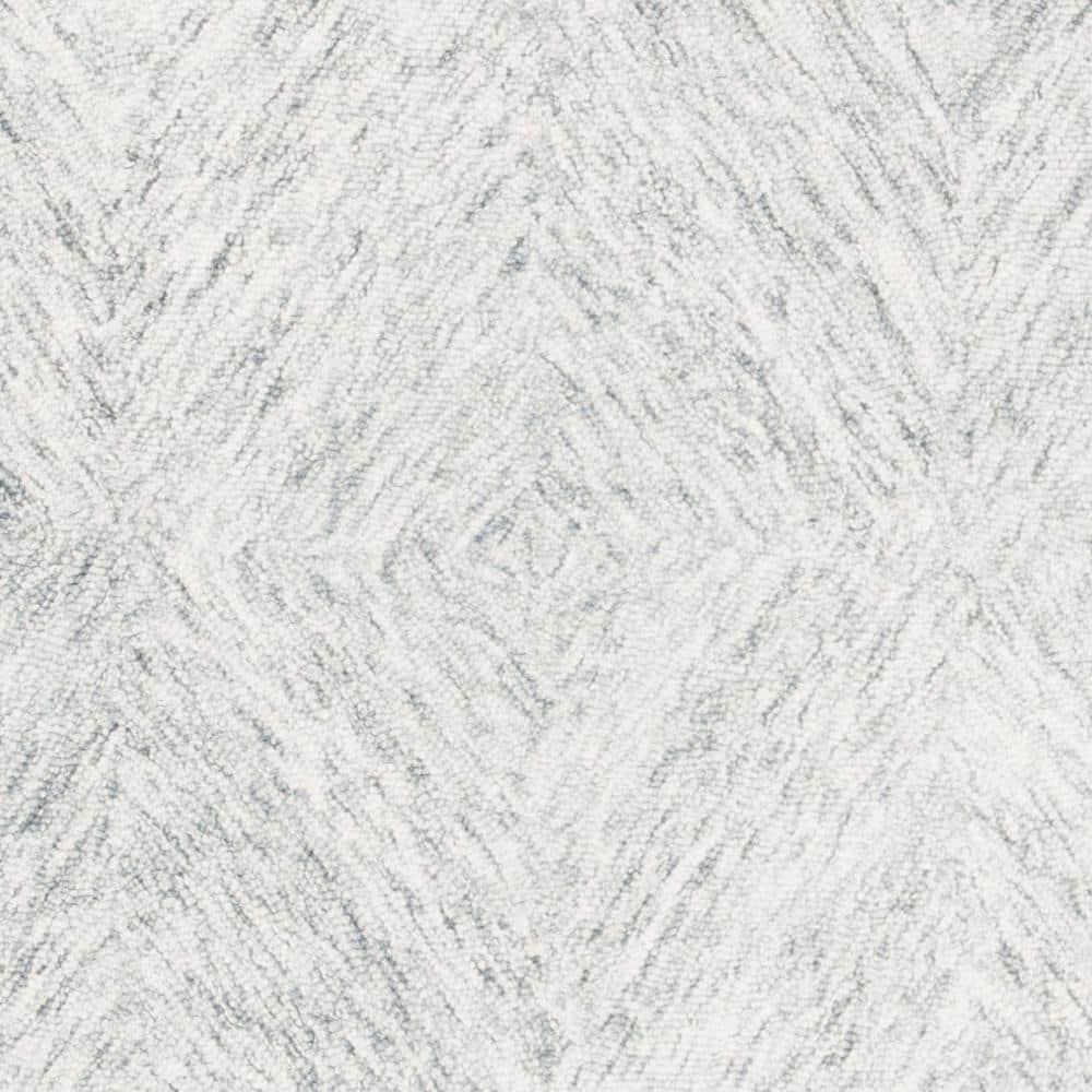 Abstract ABT767 Hand Tufted Area Rug - Silver - 6' X 6' Square - Safavieh.
