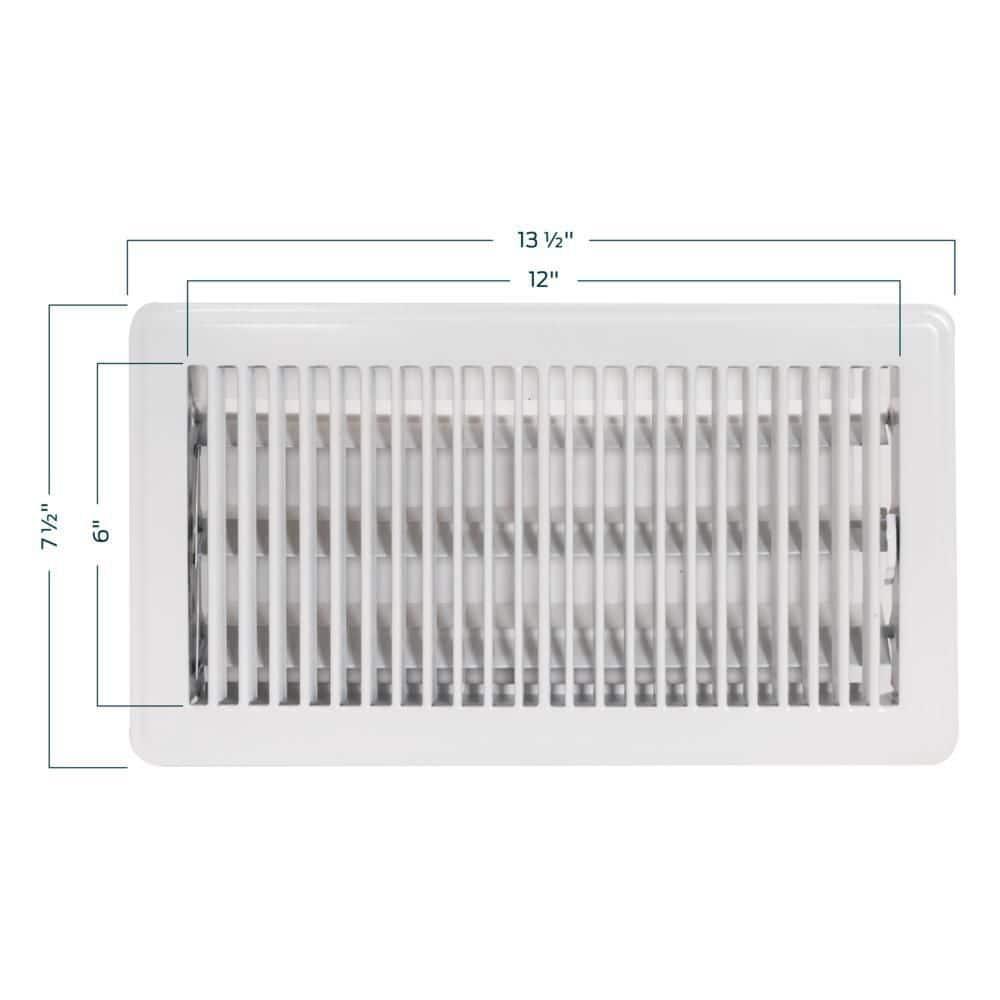EZ-FLO 13.5" x 7.5" Rectangle White Diffuser