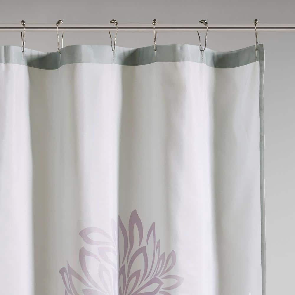 Calla Printed Floral Shower Curtain Purple