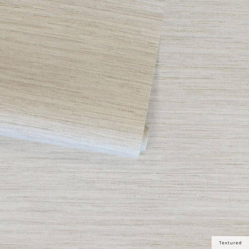 Tempaper & Co.® Faux Horizontal Grasscloth Removable Peel and Stick Wallpaper, Textured Ecru, 28 sq. ft.: Vinyl, Prepasted, Abstract Pattern