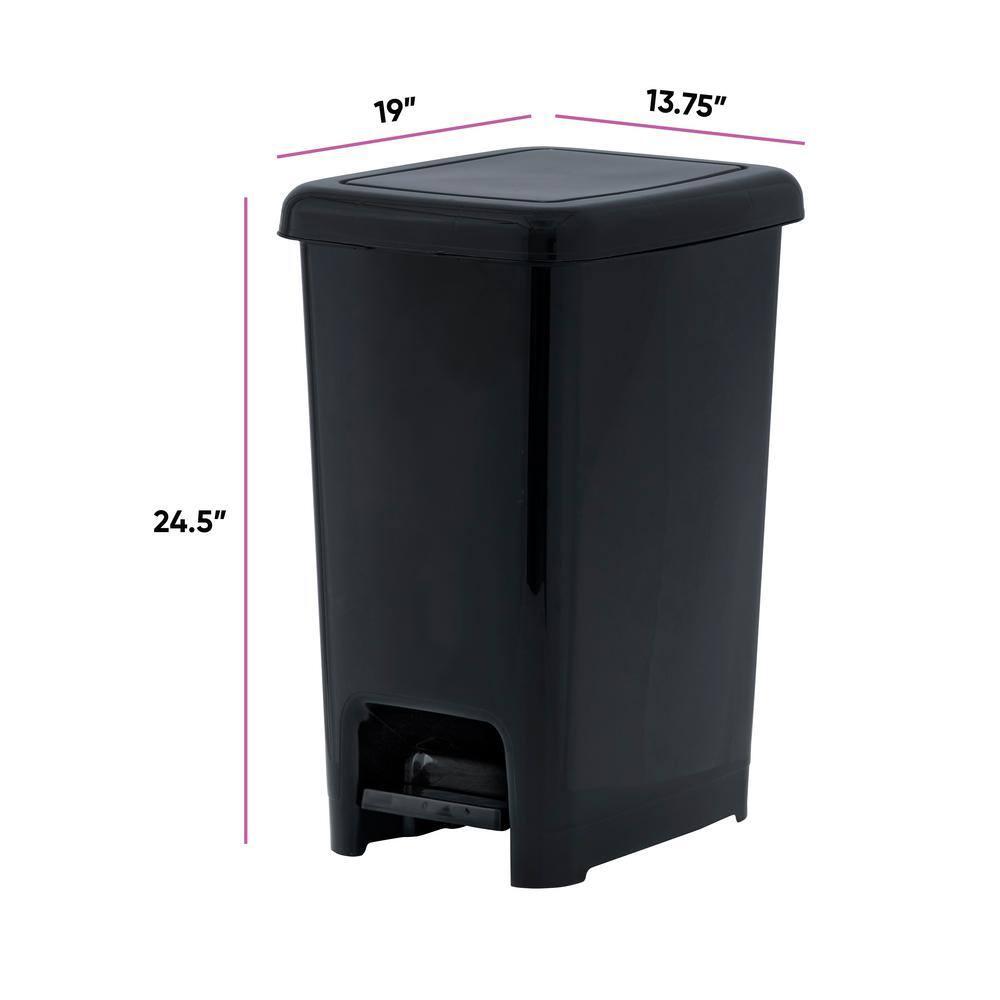 Superio Plastic 13 Gallon Swing Top Trash Can