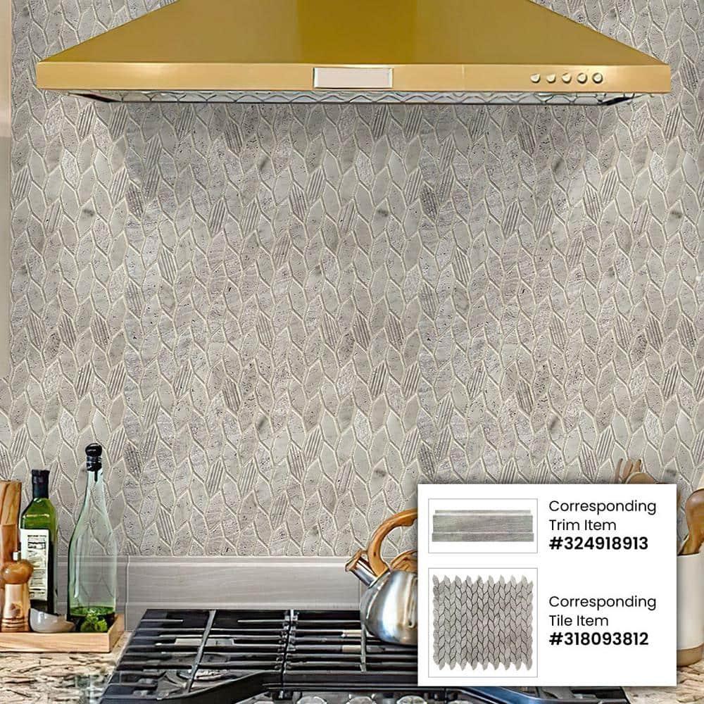 11.8" x 12" Marble Novelty Mosaic Wall & Floor Tile