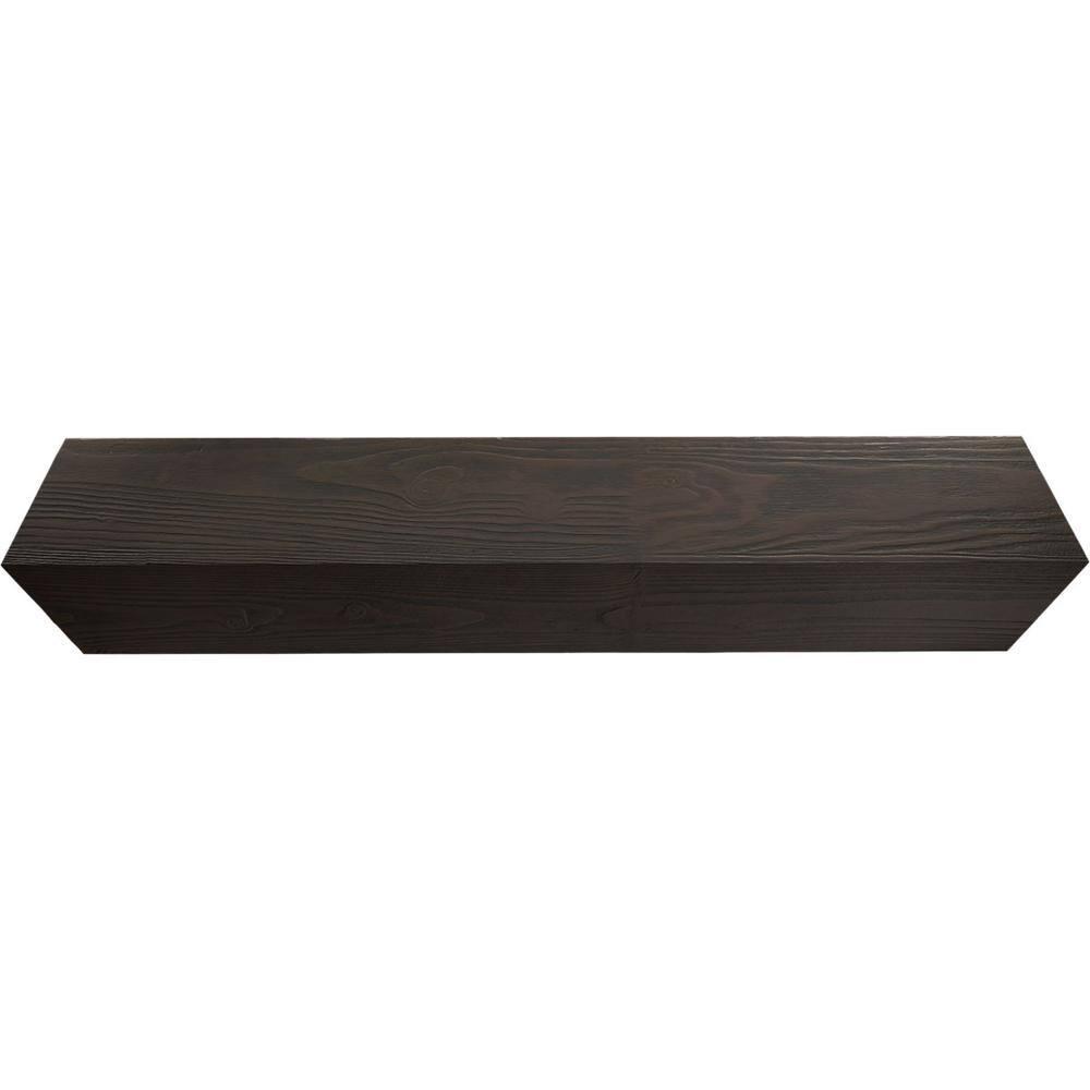 Ekena Millwork Sandblasted Endurathane Faux Wood 3-Sided Ceiling Beam (U-beam)