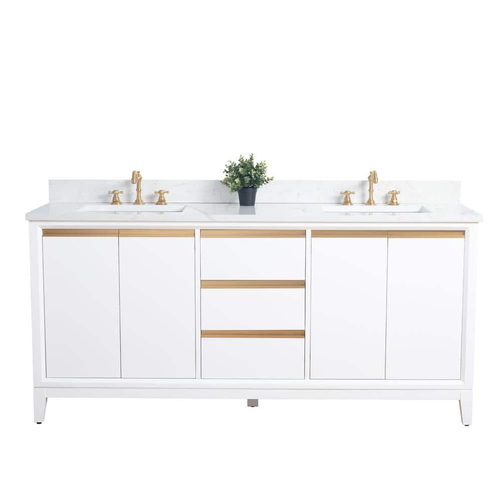 72 Double Bathroom Vanity with Top