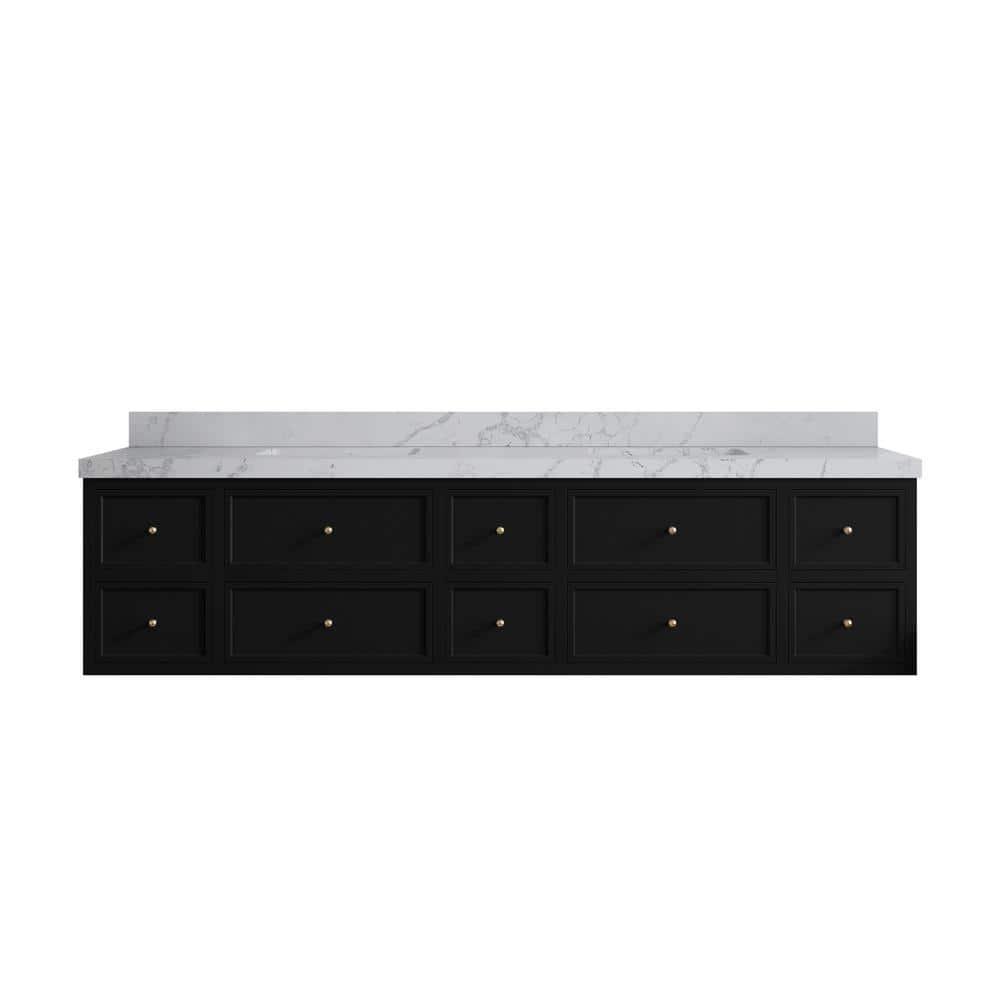 Willow Collections Roswell Floating 84'' Double Bathroom Vanity with Top