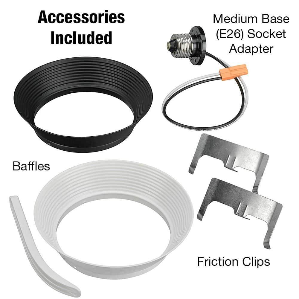 Commercial Electric 4" Lumen/Color Select LED Recessed Downlight Retro Fit Trim