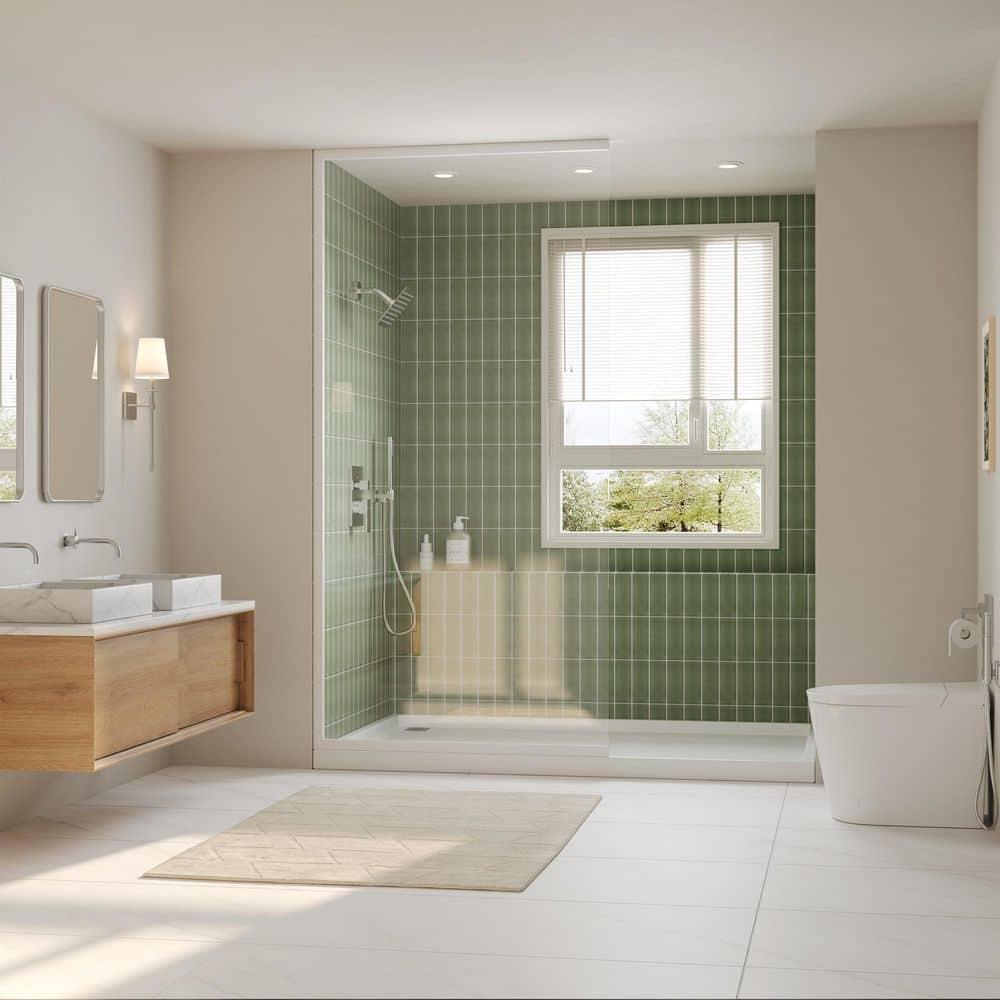 AquaSpa Shower Faucet Set with Tub Spout, 8-Inch Rain Shower Head with Valve